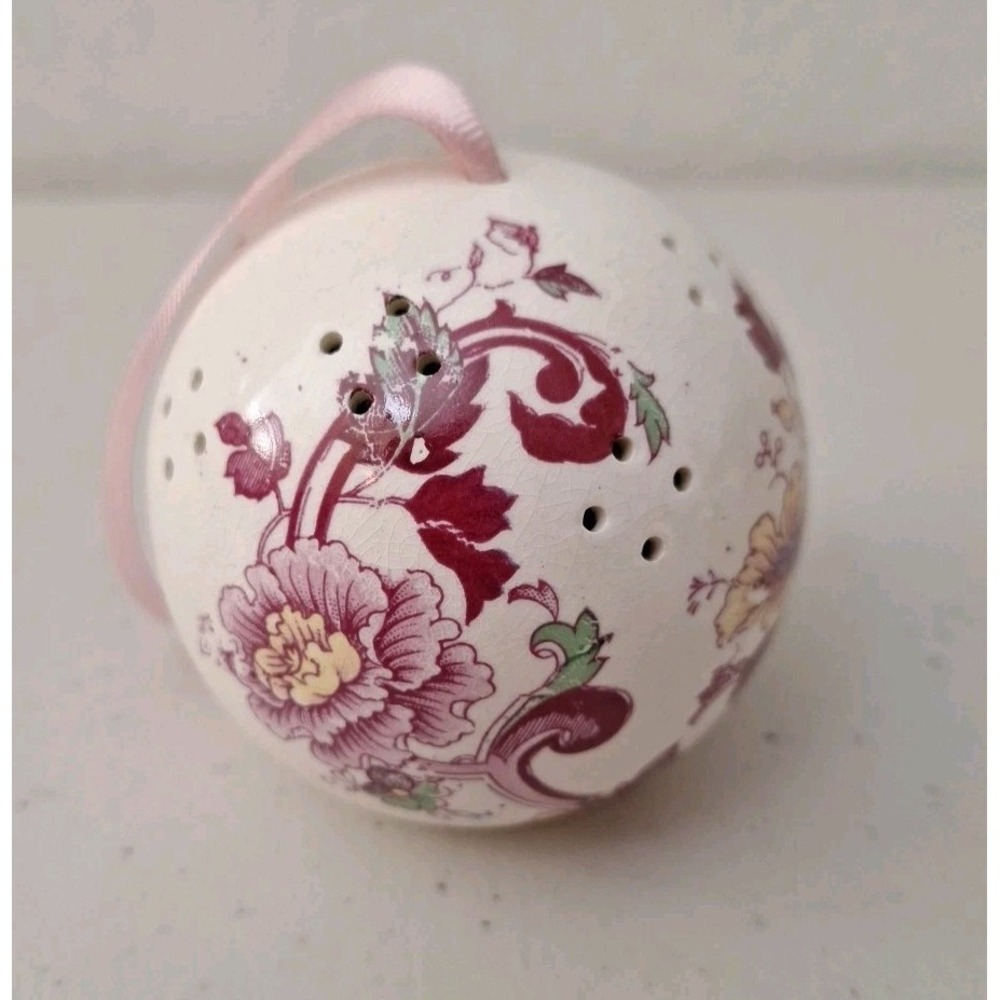 Vtg Japan Pomanders Flower Floral Sachet Potpourri Holder Ornament Ceramic